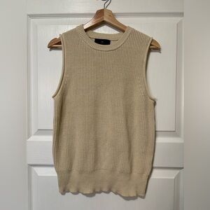 WITHBLACK Cream Knit Sweater Vest